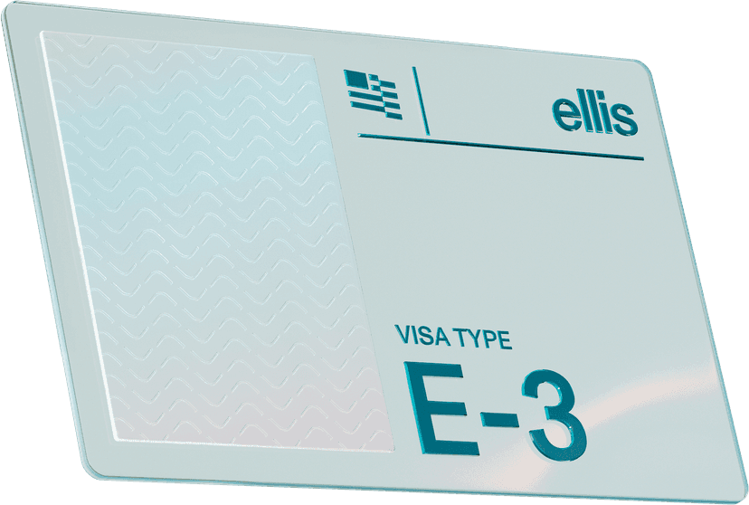 E-3 visa card